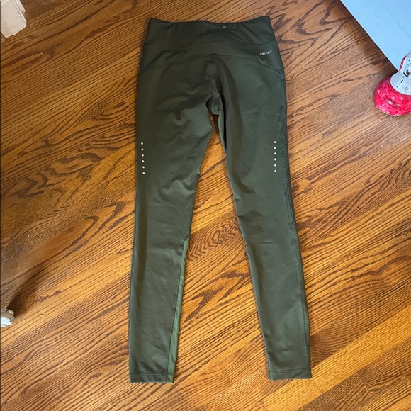 Nike Dark Green Performance Dri Fit Leggings - Picture 3 of 4